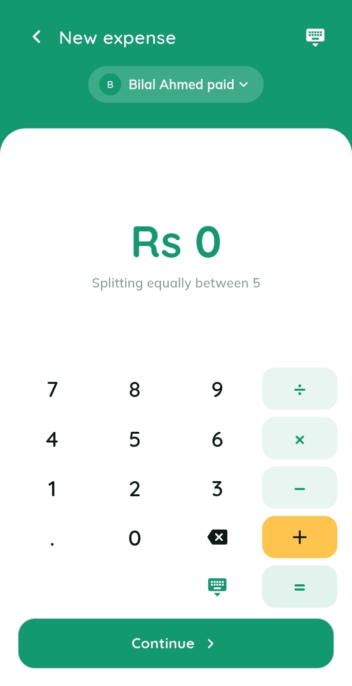 Enter the amount